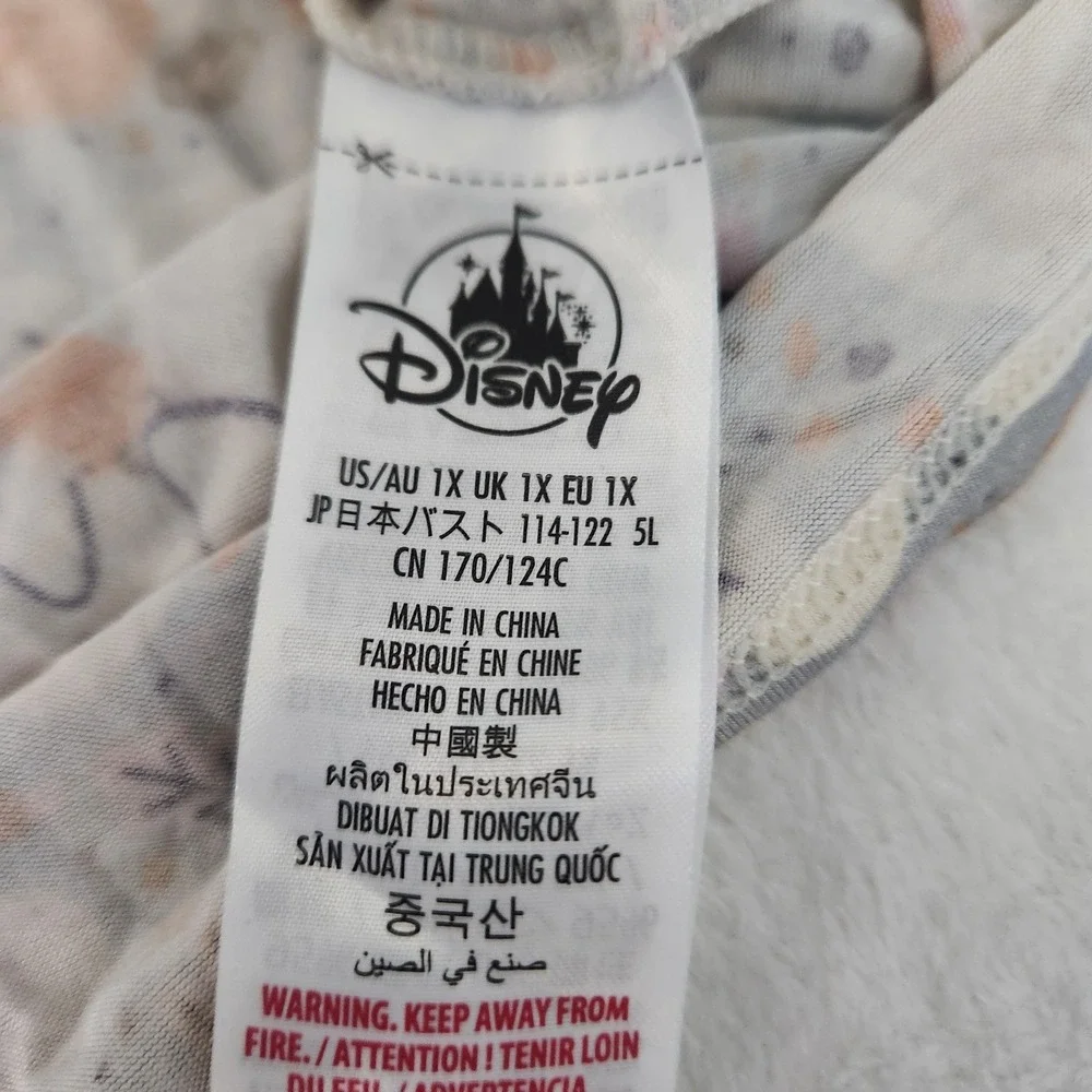 Disney Parks Cutie Ghost Pastel Mickey Minnie Halloween Pajama Top Womens 1X
